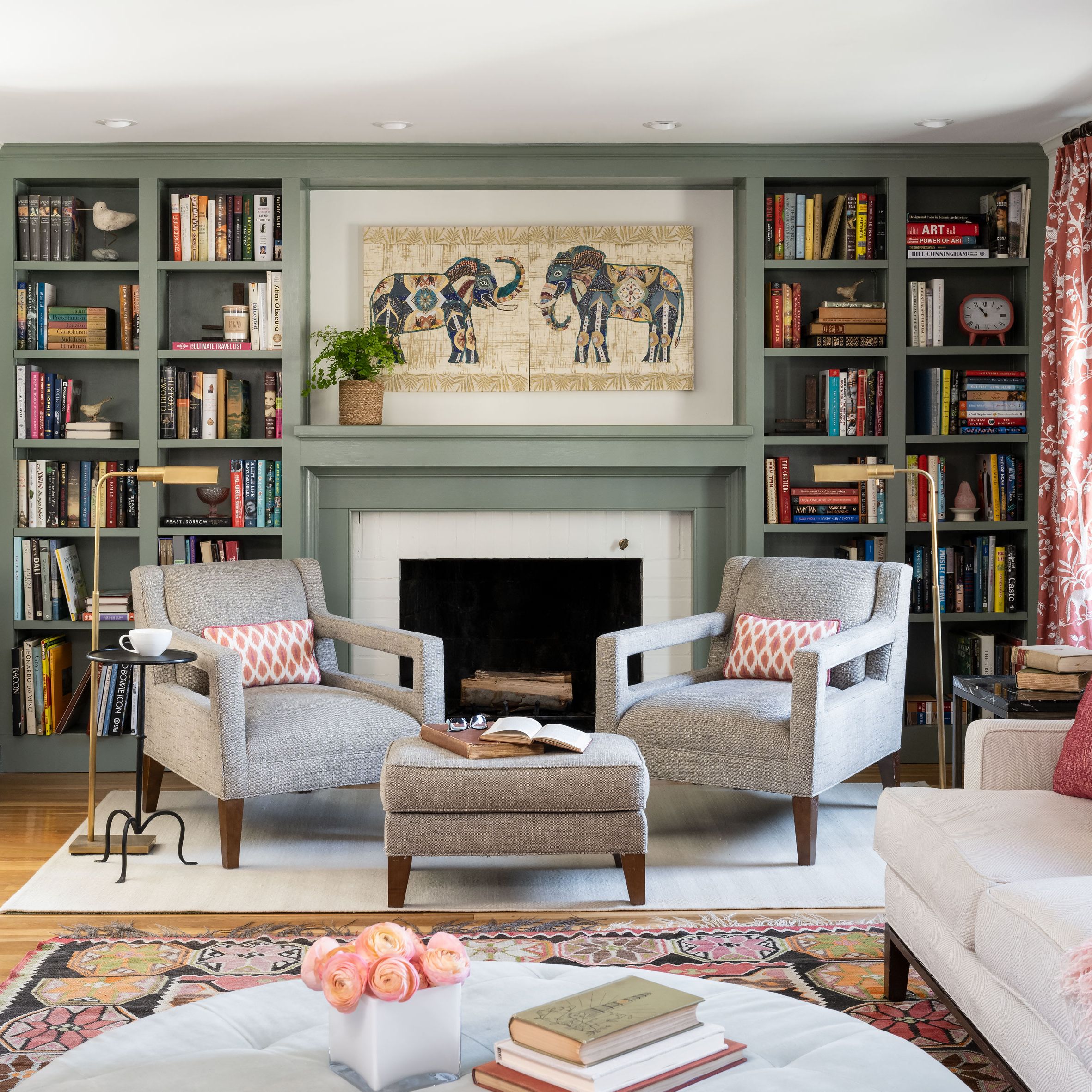 An industrial-style bedroom with exposed brick, wooden flooring, and metal accents.