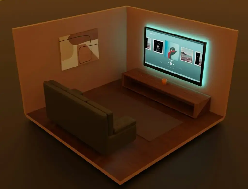 Optimized small living room arrangement with natural light and minimal furniture